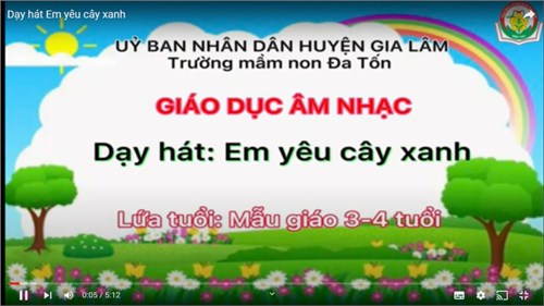 Âm nhạc   Em yêu cây xanh  - Giáo viên: Trần Thị Giang